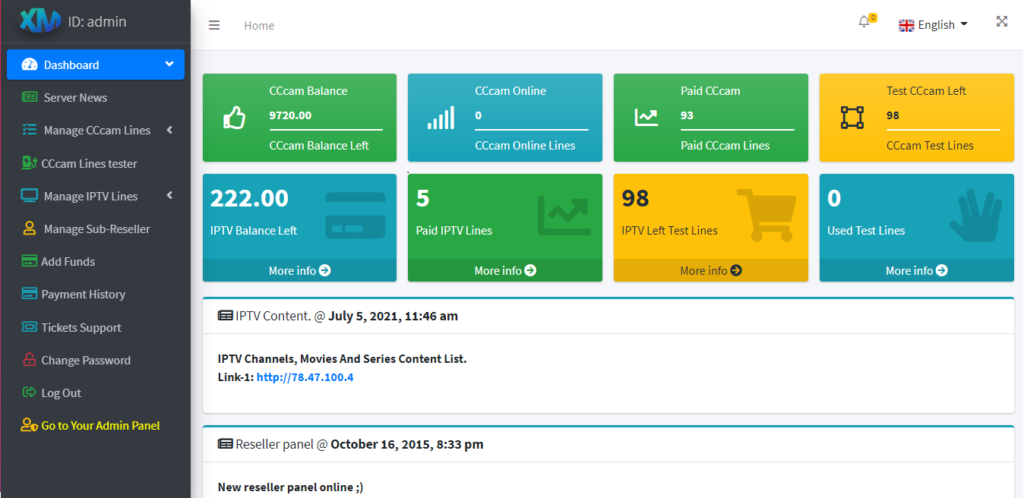 Xtream MultiCS Panel V4.8 – Oscam Panel And IPTV CMS